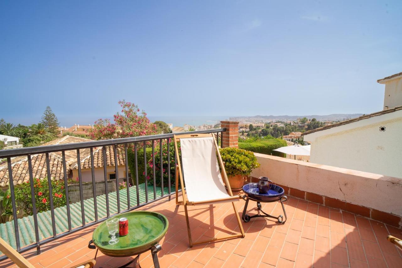 Casa Ancladero Big Rooftop Terrace, 2 Bedroom Guesthouse W Garden And View Fuengirola Ngoại thất bức ảnh