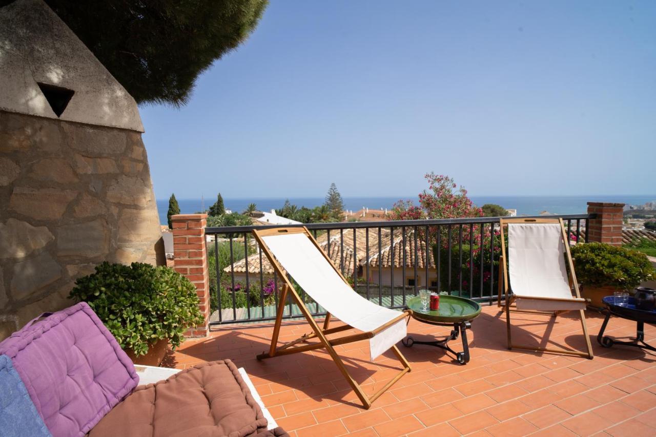 Casa Ancladero Big Rooftop Terrace, 2 Bedroom Guesthouse W Garden And View Fuengirola Ngoại thất bức ảnh